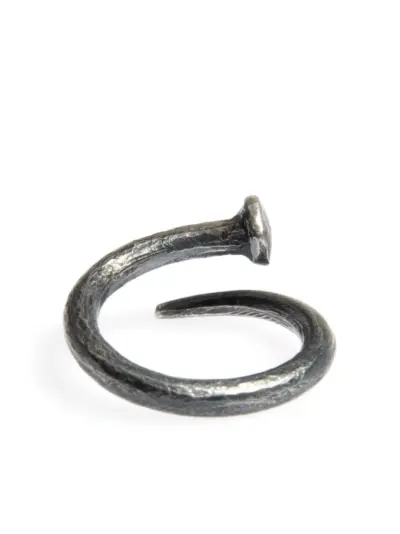 Detaj Nail matte-finish ring - Silver