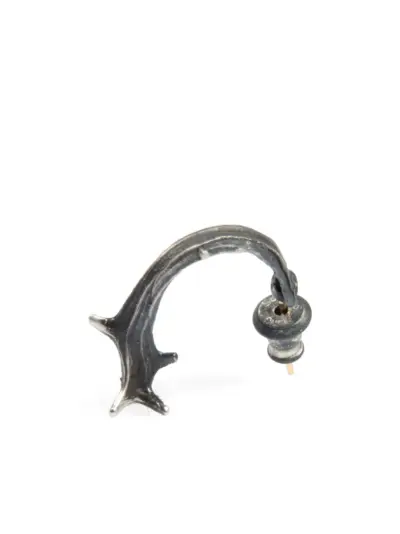 Detaj oxidised-finish single hoop earring - Black