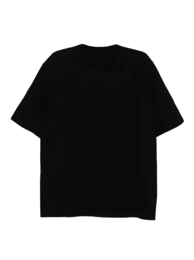 Devoa panelled cotton T-shirt - Black