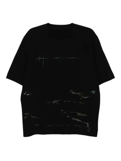 Devoa printed T-shirt - Black