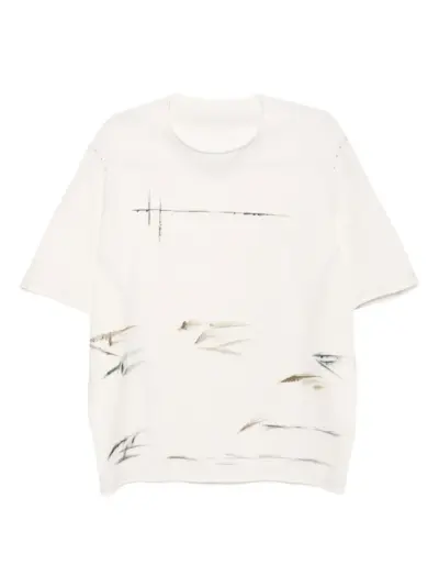 Devoa printed T-shirt - White