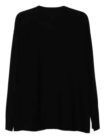 Devoa raw-cut cotton T-shirt - Black