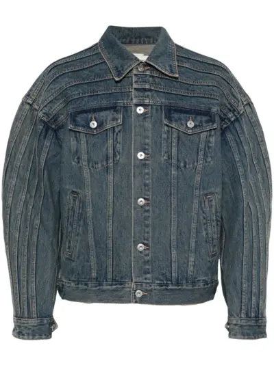 Feng Chen Wang deconstructed denim jacket - Blue