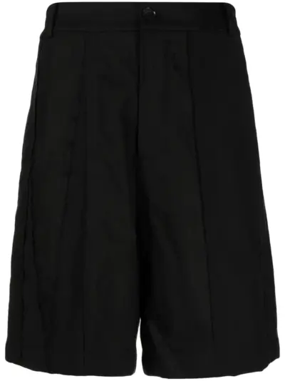 Feng Chen Wang high-waisted wool shorts - Black