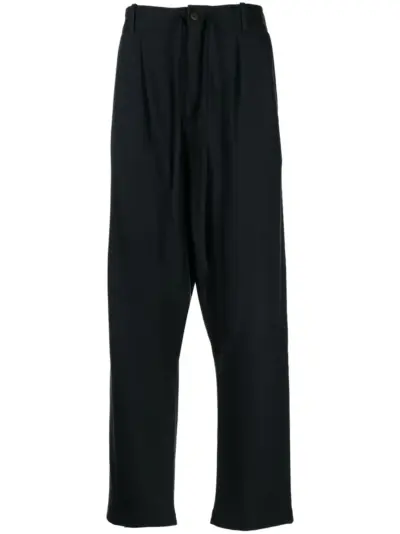 Forme D'expression pleated drop-crotch trousers - Blue