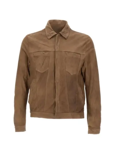 Giorgio Brato crinkled chest-pocket jacket - Brown