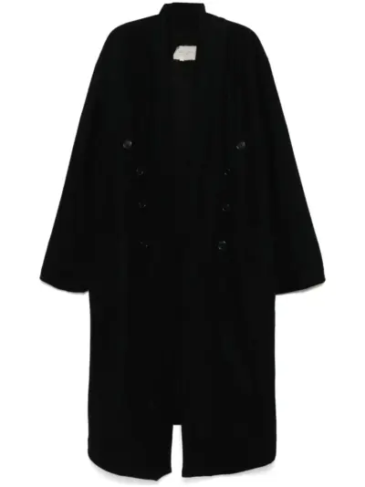 Greg Lauren GL1 button spine coat - Black