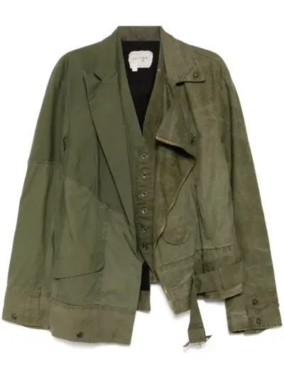 Greg Lauren panelled jacket - Green