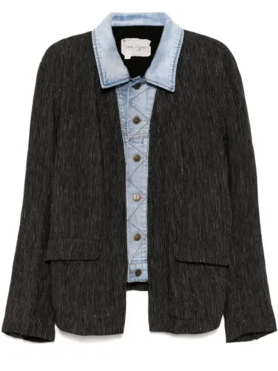 Greg Lauren panelled overjacket - Black