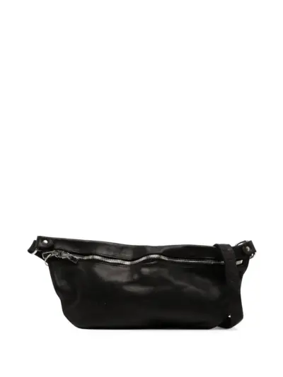 Guidi front zip-fastening belt bag - Black