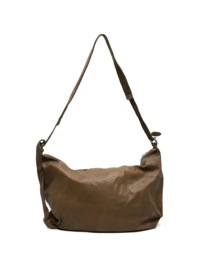 Guidi leather messenger bag - Brown