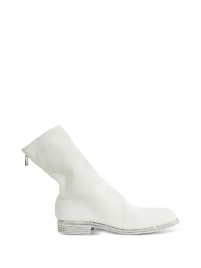 Guidi zipped ankle boots - White