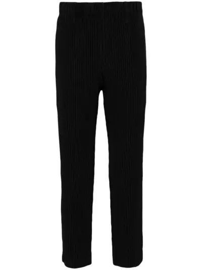 Homme Plissé Issey Miyake Basic tapered plissé trousers - Black