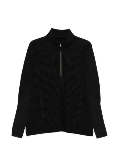 Homme Plissé Issey Miyake March pleated zip jacket - Black