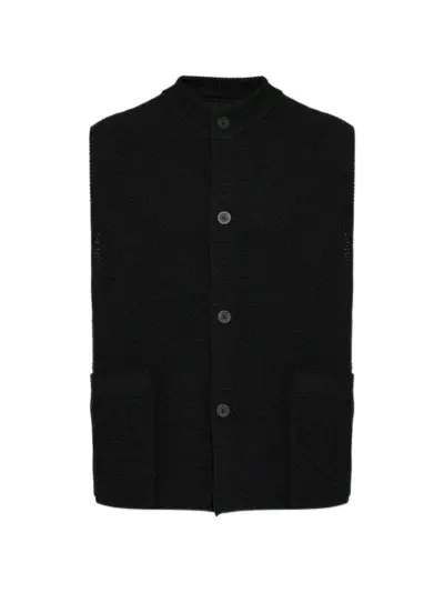 Homme Plissé Issey Miyake button pocket gilet - Black