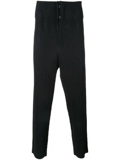 Homme Plissé Issey Miyake drop-crotch pleated trousers - Black