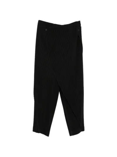 Homme Plissé Issey Miyake pleated drop-crotch trousers - Black