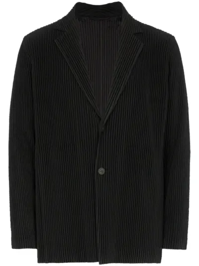 Homme Plissé Issey Miyake single-breasted plissé blazer - Black