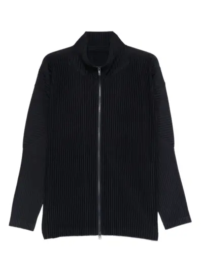 Homme Plissé Issey Miyake zip pleated jacket - Black