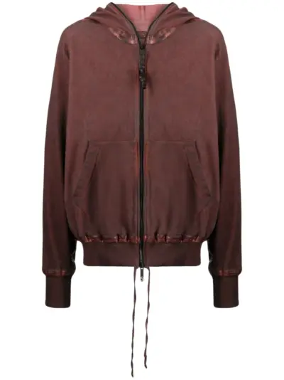 Isaac Sellam Experience zipped organic cotton hoodie jacket - Red