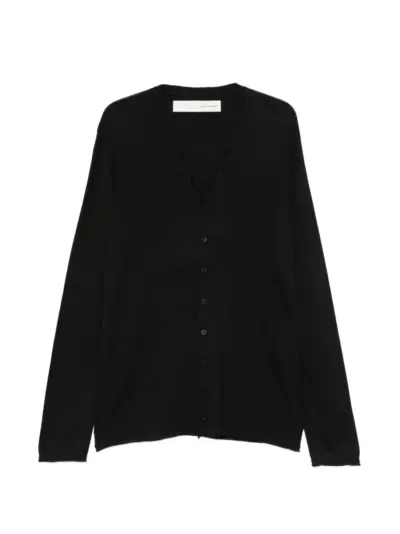 Isabel Benenato button V-neck cardigan - Black