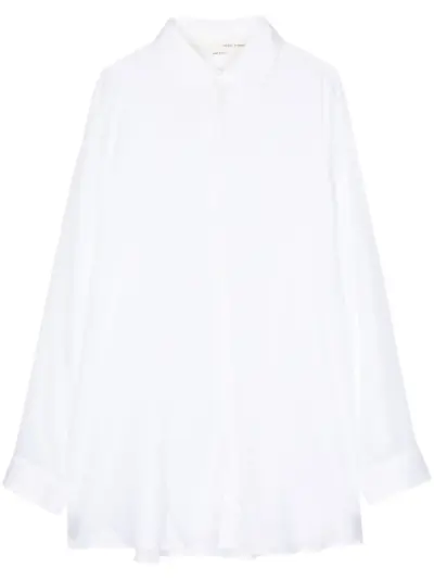 Isabel Benenato long-length cotton shirt - White