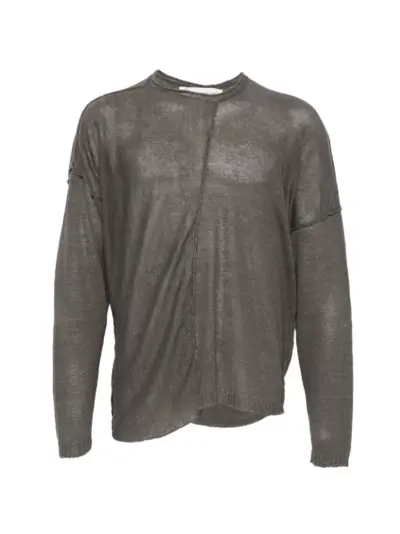 Isabel Benenato seam knitted sweater - Grey