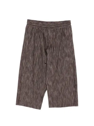 Jan Jan Van Essche Kasuri cropped trousers - Brown