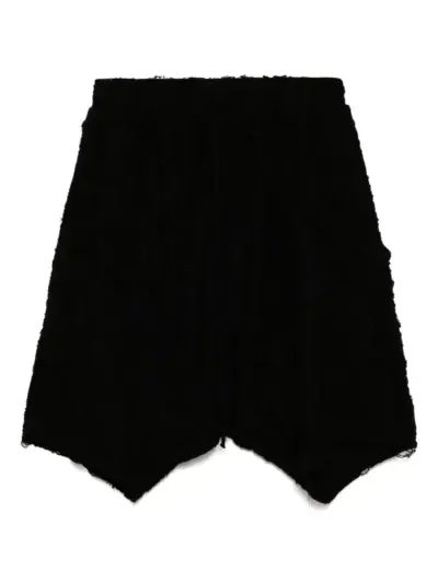Julius Drop Crotch Fibroin shorts - Black