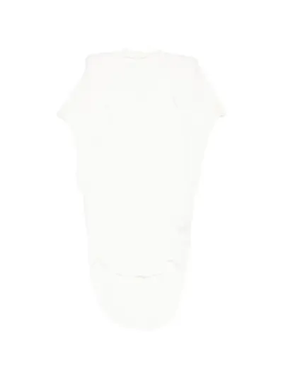 Julius Seamed V-neck vest - White
