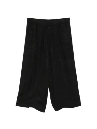 Julius croped baggy trousers - Black
