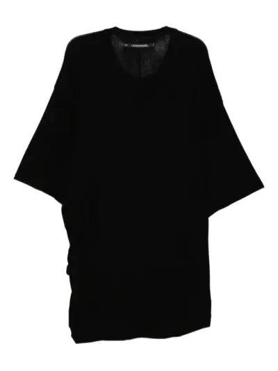 Julius draped T-shirt - Black