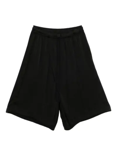 Julius drawstring drop-crotch shorts - Black