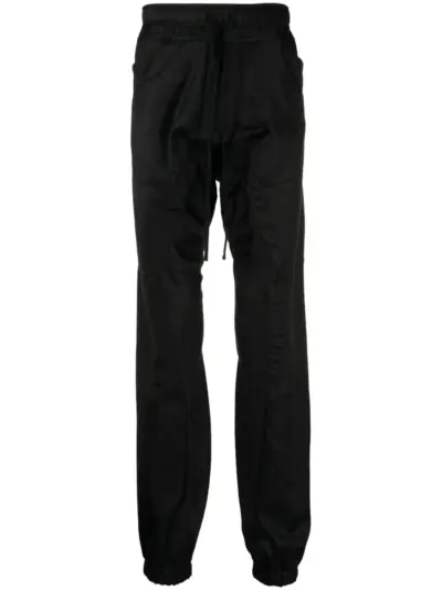 Julius drawstring-waist skinny trousers - Black