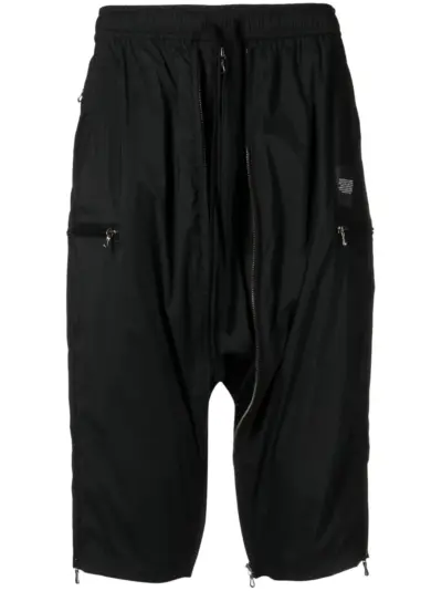Julius drop-crotch shorts - Black