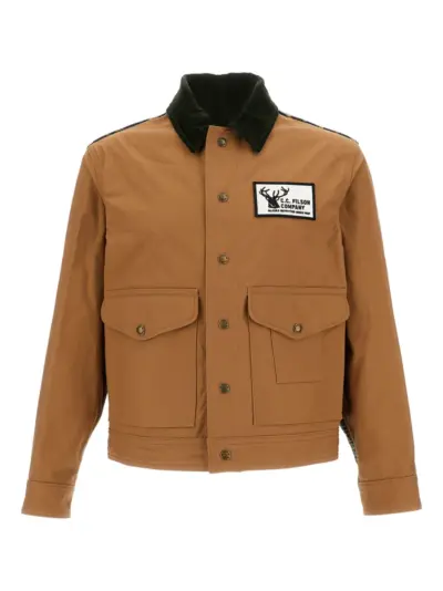 Junya Watanabe MAN Velvet Collar Patch Jacket - Brown