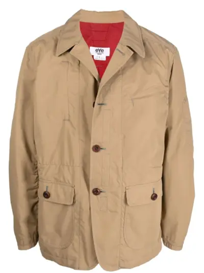 Junya Watanabe MAN single-breasted button shirt jacket - Neutrals