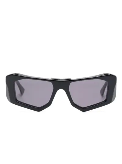 Kuboraum F6 geometric-frame sunglasses - Black