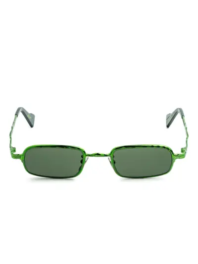 Kuboraum Z18 rectangle-frame sunglasses - Green