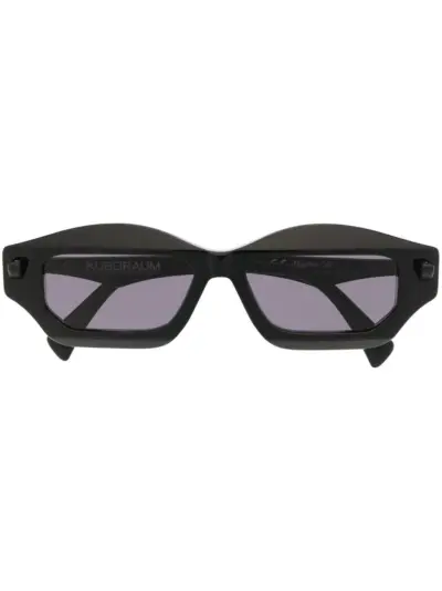 Kuboraum angular slim-frame sunglasses - Black