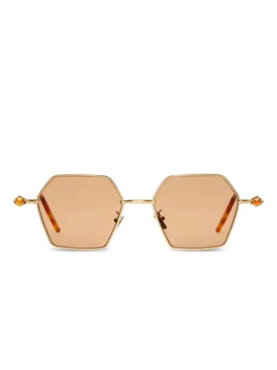 Kuboraum geometric-frame sunglasses - Gold