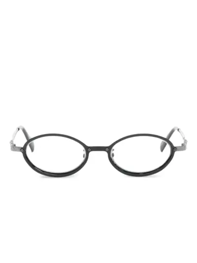 Kuboraum oval-frame sunglasses - Black