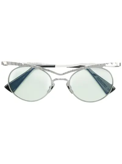 Kuboraum round framed sungalsses - Metallic