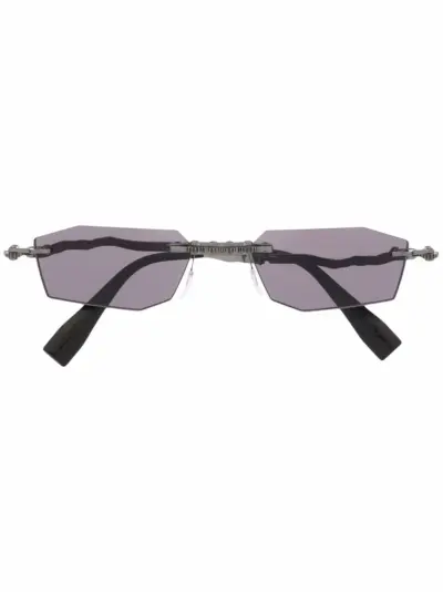 Kuboraum tinted rectangle-frame sunglasses - Black