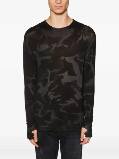 MD75 camouflage-pattern T-shirt - Black
