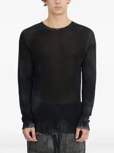 MD75 crew-neck cotton sweater - Black