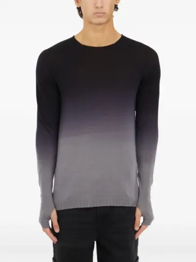 MD75 ombré-effect thumb-slot sweater - Grey
