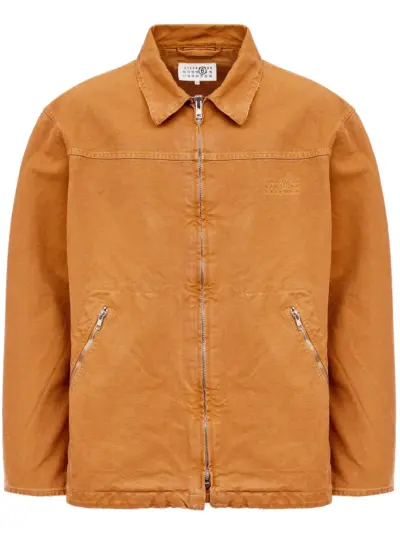 MM6 Maison Margiela numbers-motif jacket - Orange