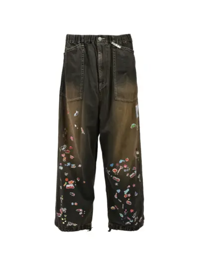 Maison MIHARA YASUHIRO Baker Stickers jeans - Brown