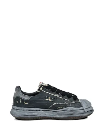 Maison MIHARA YASUHIRO Charles OG sole ripped-canvas sneakers - Black